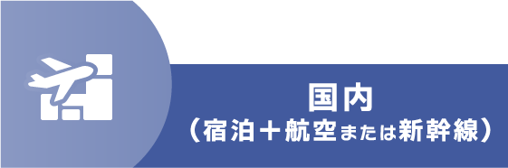 国内（宿泊＋航空または新幹線）