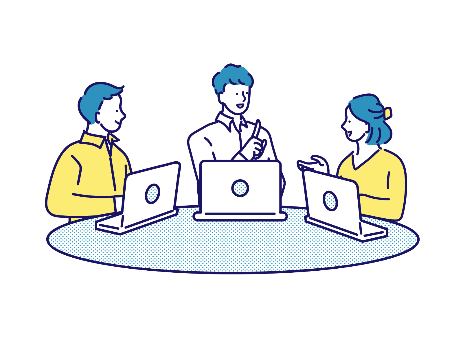 話し合う様子のイラスト